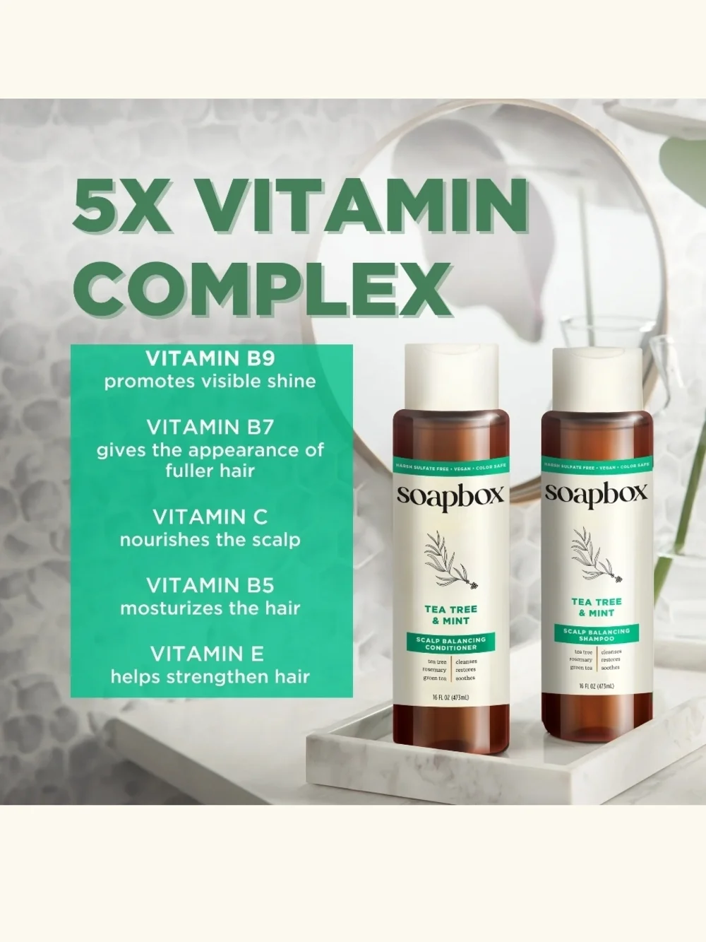 Soapbox Tea Tree & Mint Scalp Balancing Shampoo & Conditioner Set
